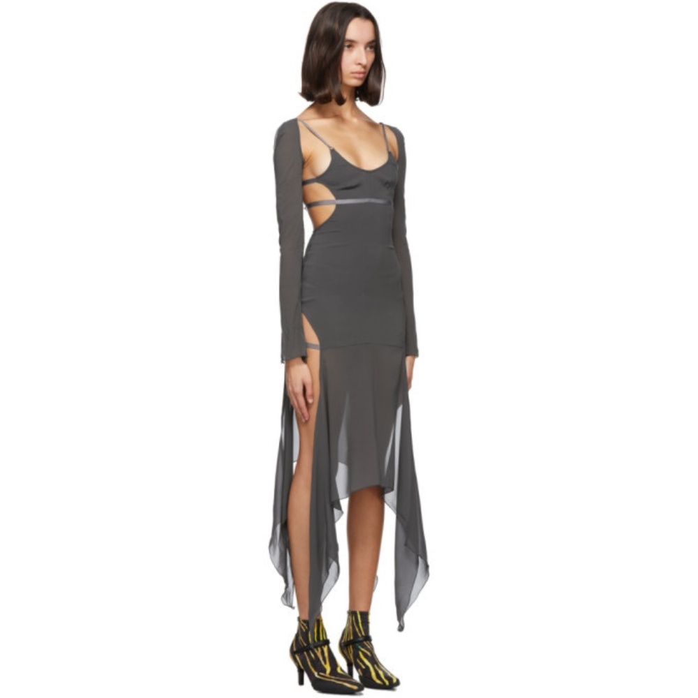 Gray Vyper Dress CHARLOTTE KNOWLES